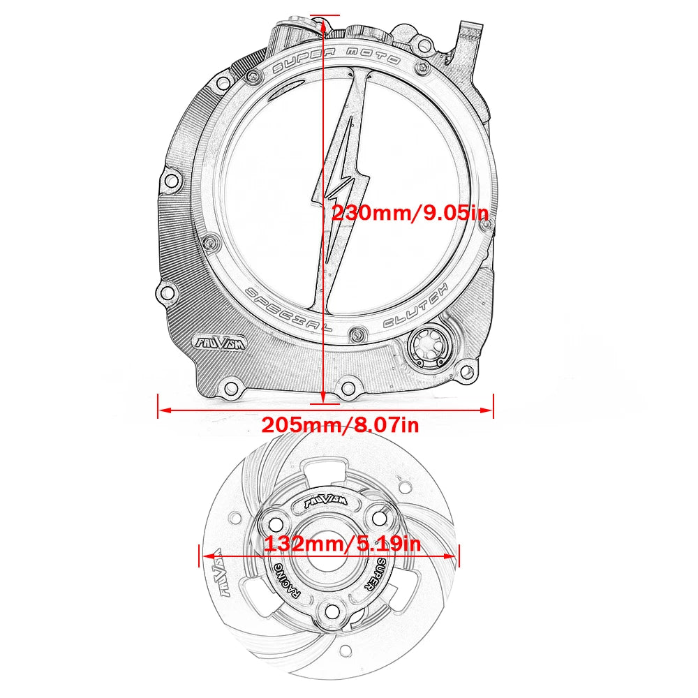Tapa de Embrague Transparente para Kawasaki Z900 (2017-2026)